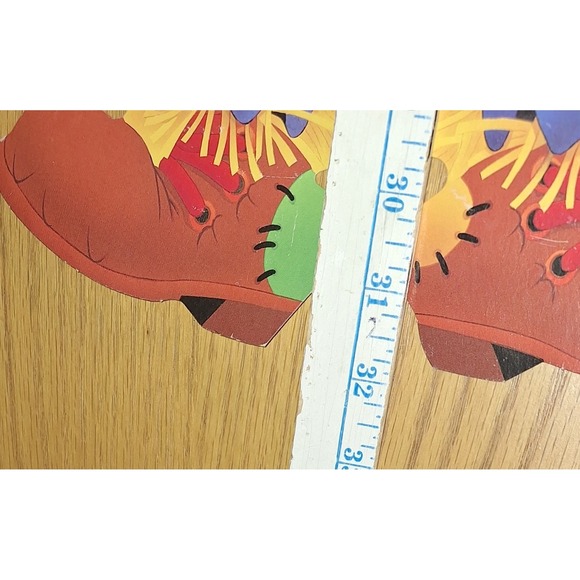 Vtg Current Jointed Scarecrow Halloween Fall Die Cut 32 Inch - Picture 6 of 8